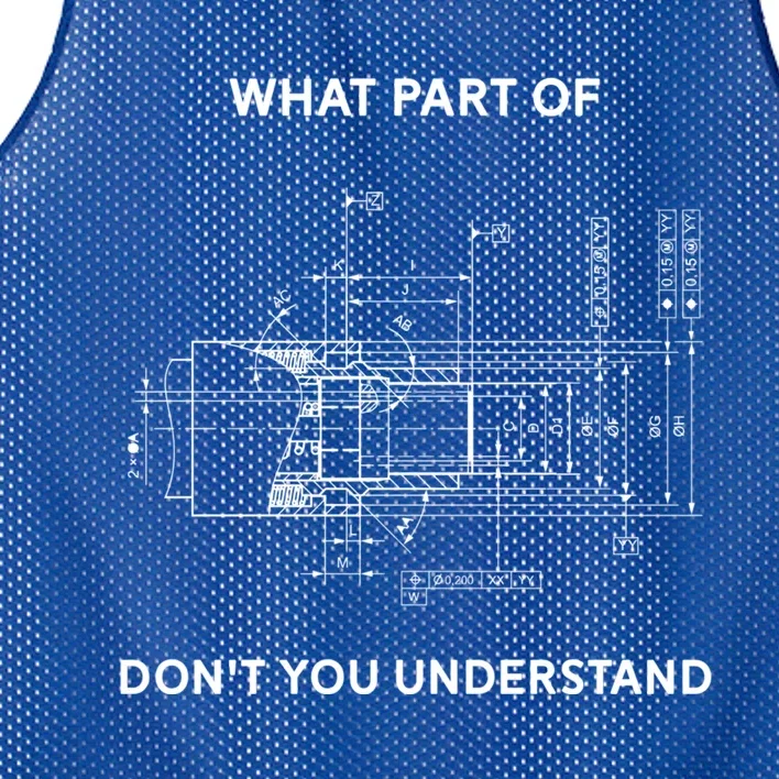 Mechanical Engineer Gift Mesh Reversible Basketball Jersey Tank