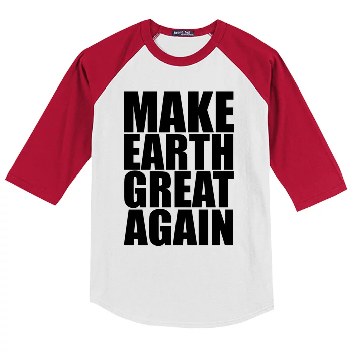 Make Earth Great Again Kids Colorblock Raglan Jersey