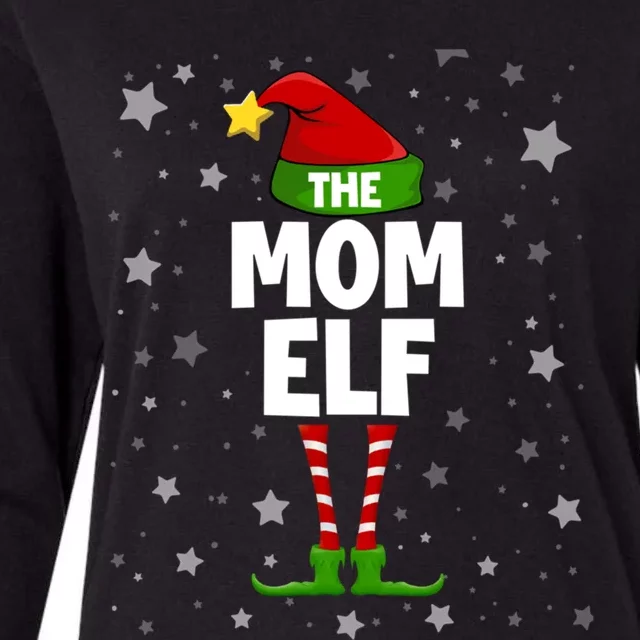 Mom Elf Group Matching Family Outfit Costum Christmas Mother Gift Womens Cotton Relaxed Long Sleeve T-Shirt