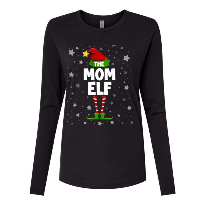 Mom Elf Group Matching Family Outfit Costum Christmas Mother Gift Womens Cotton Relaxed Long Sleeve T-Shirt