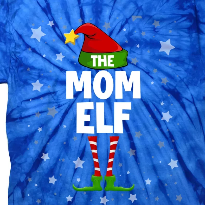 Mom Elf Group Matching Family Outfit Costum Christmas Mother Gift Tie-Dye T-Shirt