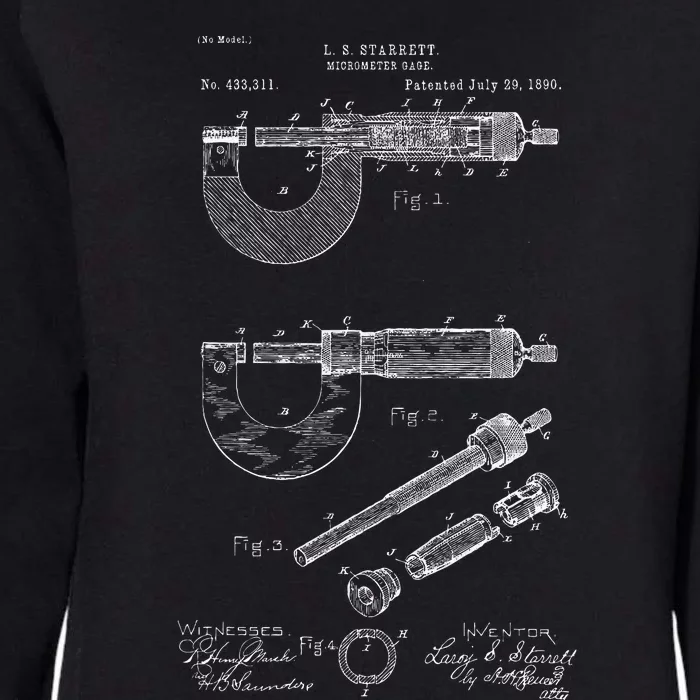 Mechanical Engineer Gift Micrometer Gage Womens California Wash Sweatshirt