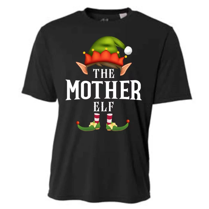 Mother Elf Group Funny Christmas Pajama Party Gift Cooling Performance Crew T-Shirt