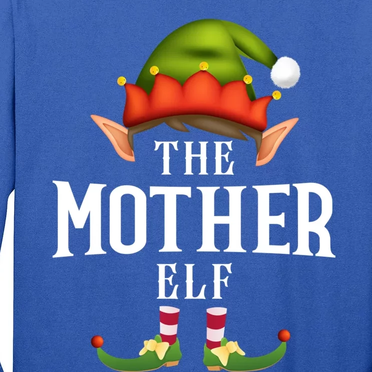 Mother Elf Group Funny Christmas Pajama Party Gift Tall Long Sleeve T-Shirt