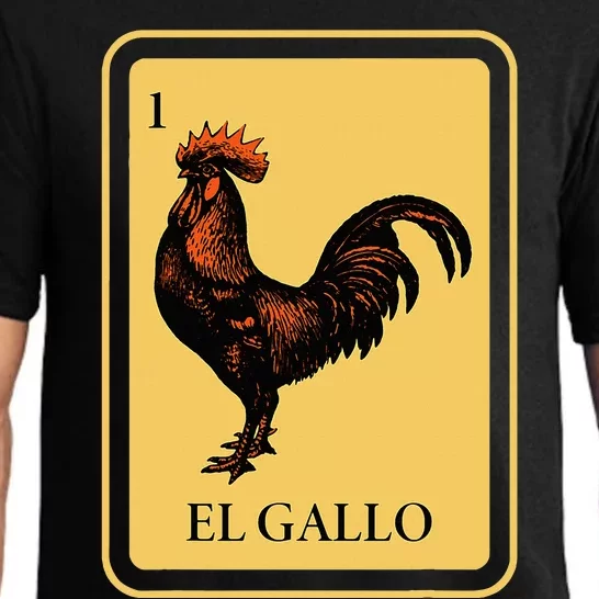 Mexican El Gallo Bingo Card Game Traditional Rooster Pajama Set