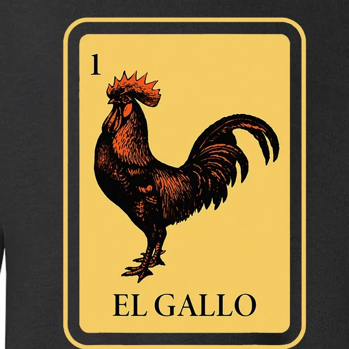 Mexican El Gallo Bingo Card Game Traditional Rooster Toddler Sweatshirt