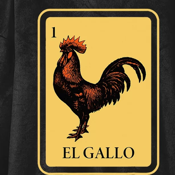 Mexican El Gallo Bingo Card Game Traditional Rooster Hooded Wearable Blanket