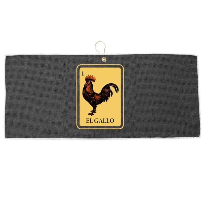 Mexican El Gallo Bingo Card Game Traditional Rooster Large Microfiber Waffle Golf Towel