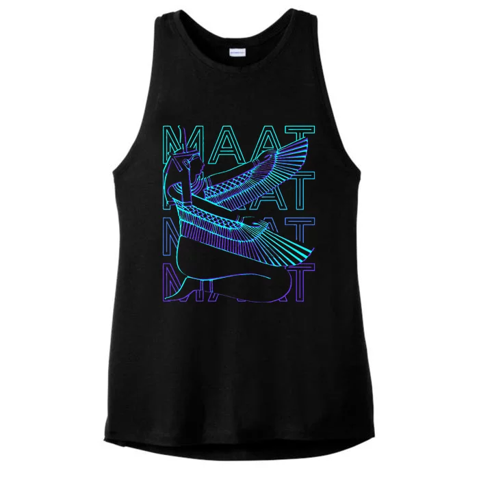 Maat Egyptian Goddess Egyptian Mythology Ancient Egypt Retro Ladies Tri-Blend Wicking Tank