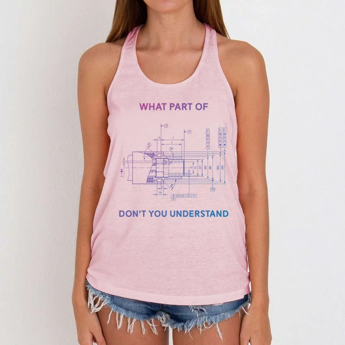 Mechanical Engineer Gift Women's Knotted Racerback Tank