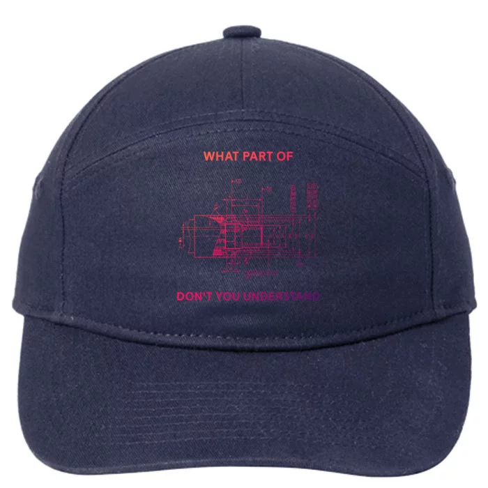 Mechanical Engineer Gift 7-Panel Snapback Hat