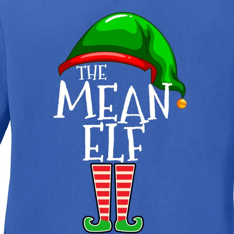 Mean Elf Group Matching Family Christmas Gift Holiday Funny Gift Ladies Long Sleeve Shirt