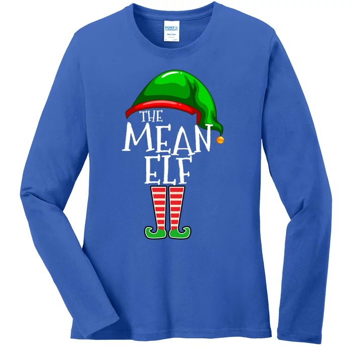 Mean Elf Group Matching Family Christmas Gift Holiday Funny Gift Ladies Long Sleeve Shirt