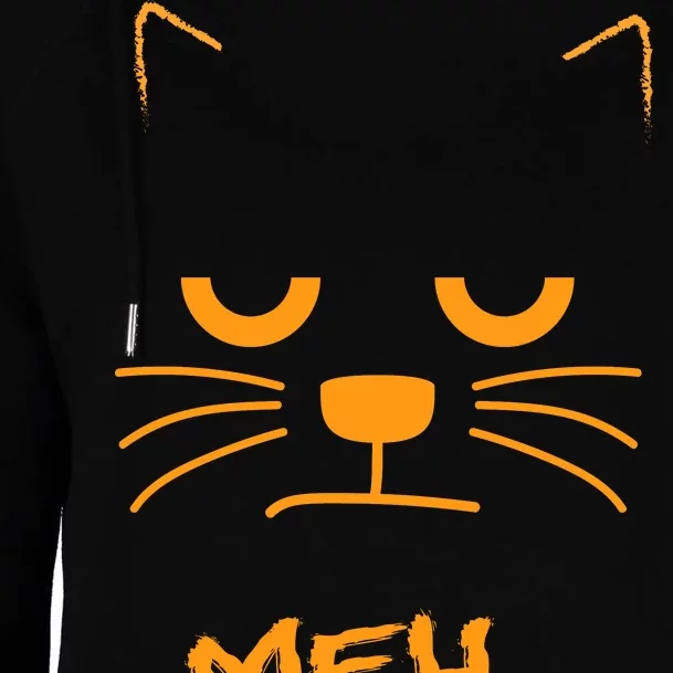 Meh. Angry Cat Womens Funnel Neck Pullover Hood