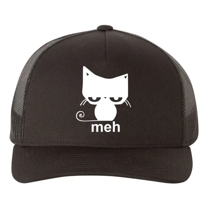 Meh Cat Funny Meme Yupoong Adult 5-Panel Trucker Hat