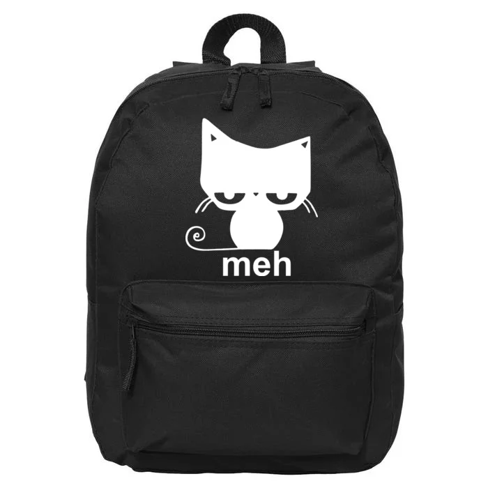 Meh Cat Funny Meme 16 in Basic Backpack