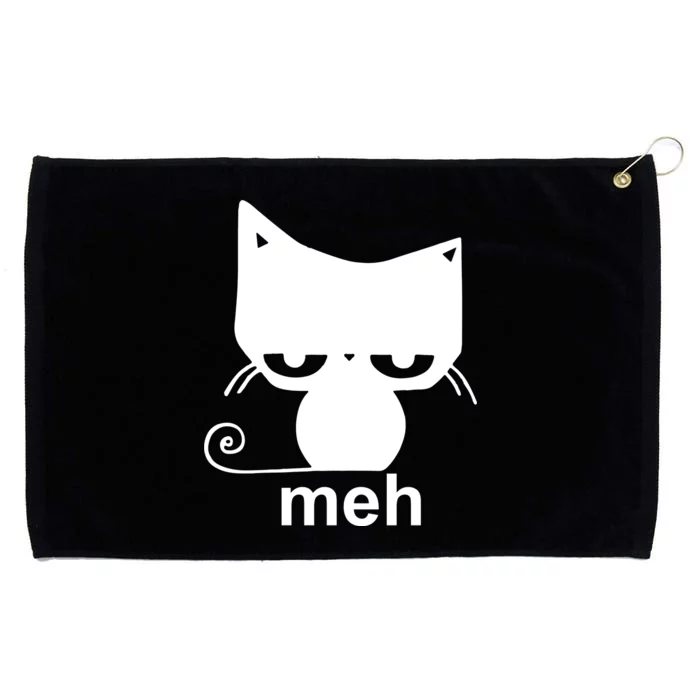 Meh Cat Funny Meme Grommeted Golf Towel