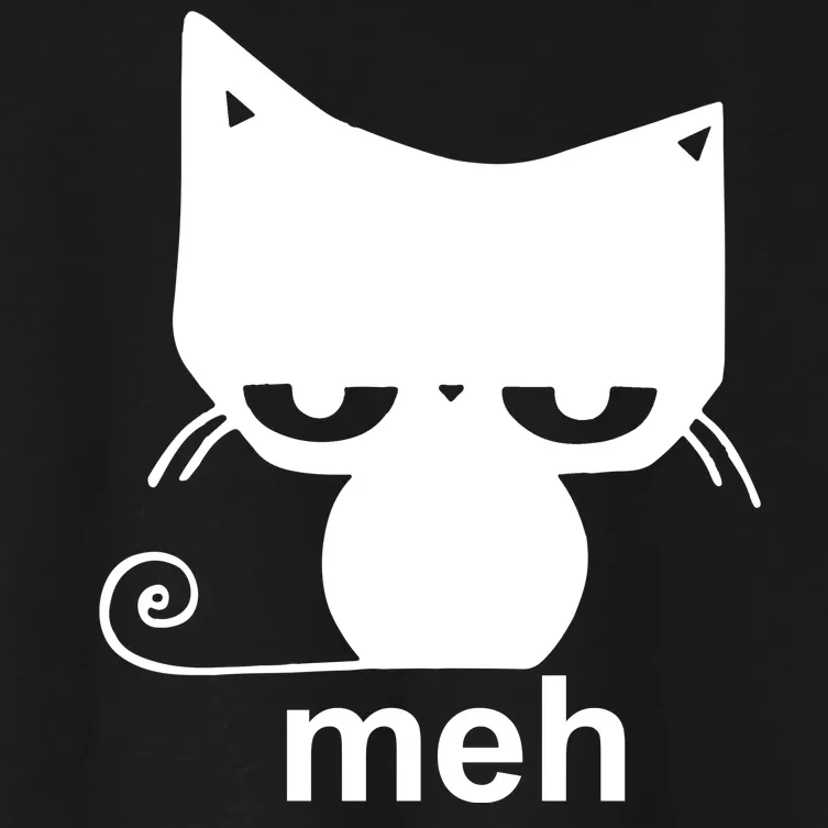 Meh Cat Funny Meme Women's Crop Top Tee