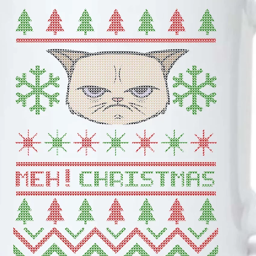 MEH! Christmas Cat Ugly Sweater Black Color Changing Mug