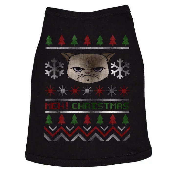 MEH! Christmas Cat Ugly Sweater Doggie Tank