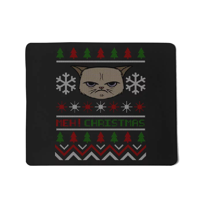 MEH! Christmas Cat Ugly Sweater Mousepad