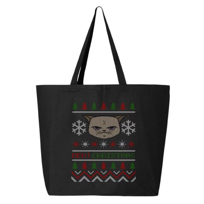 MEH! Christmas Cat Ugly Sweater 25L Jumbo Tote