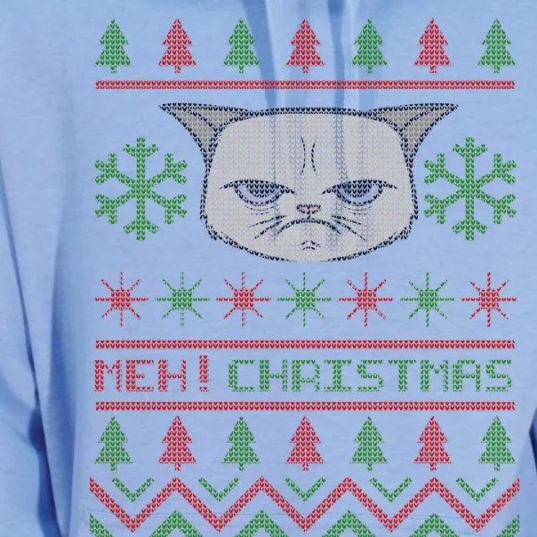 MEH! Christmas Cat Ugly Sweater Unisex Surf Hoodie