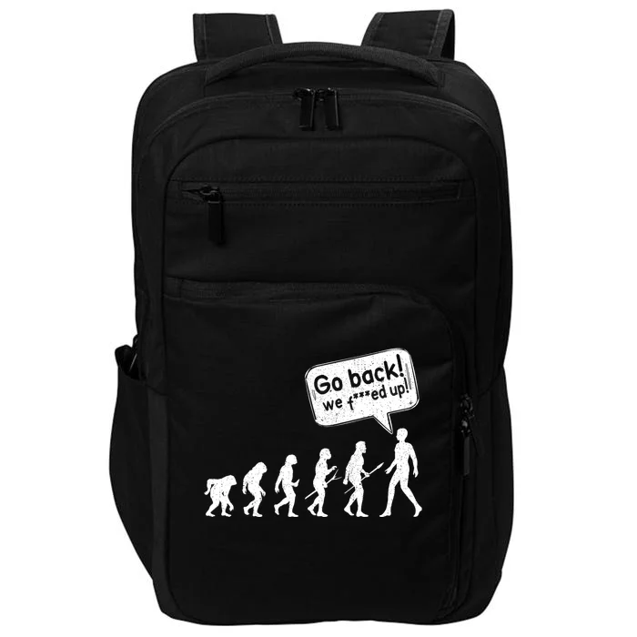 Mankind Evolution Human Experiment Gone Wrong Impact Tech Backpack