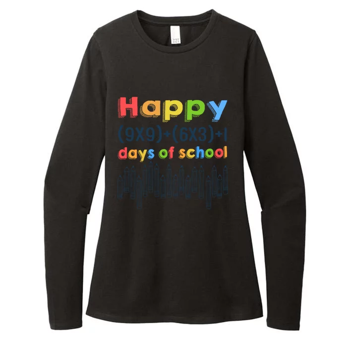 Math Equation Happy 100 Days Of School Gift Womens CVC Long Sleeve Shirt