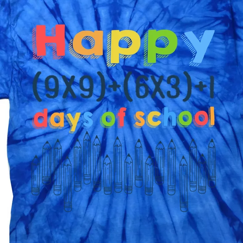 Math Equation Happy 100 Days Of School Gift Tie-Dye T-Shirt