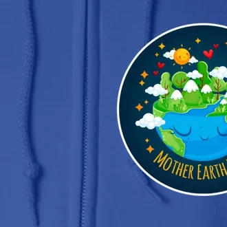 Mother Earth Love Your Mother Earth Day Awareness Tee Gift Full Zip Hoodie