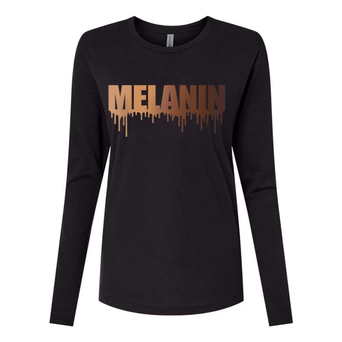 MELANIN Womens Cotton Relaxed Long Sleeve T-Shirt