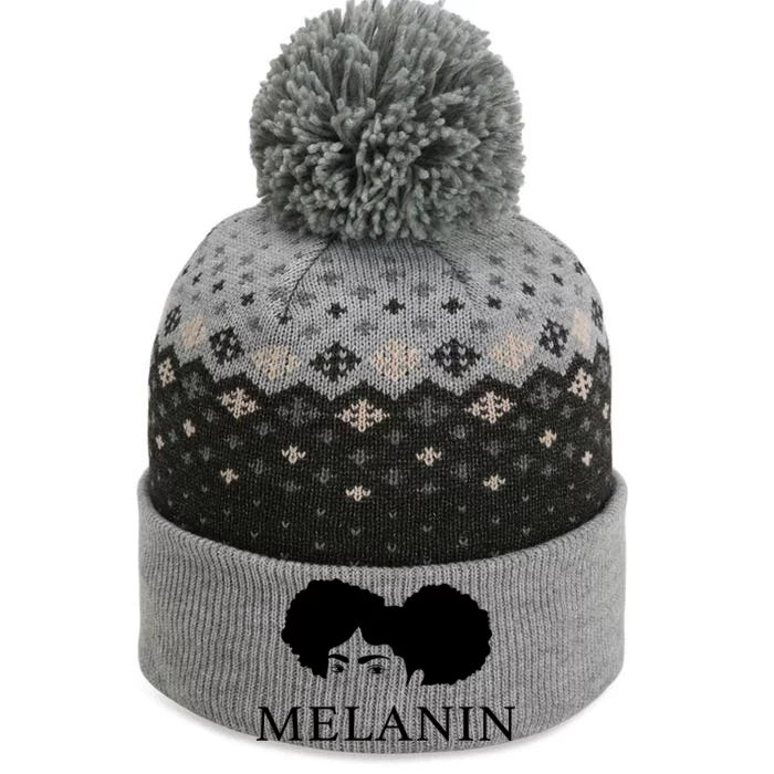 Melanin Afro The Baniff Cuffed Pom Beanie