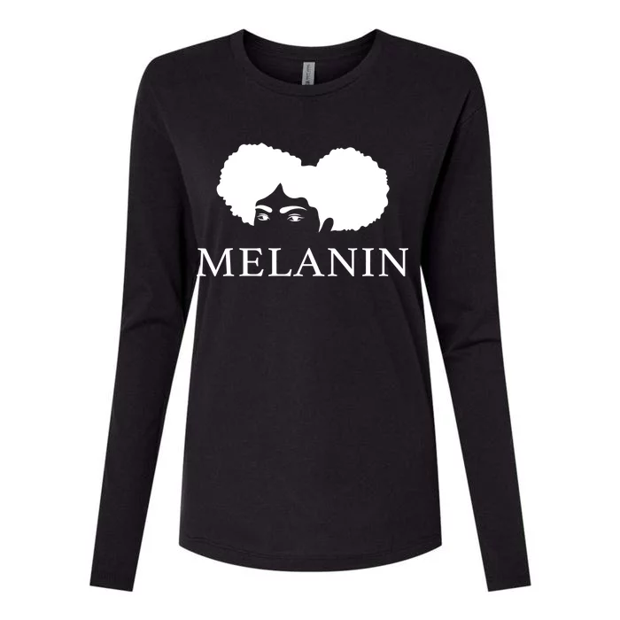 Melanin Afro Womens Cotton Relaxed Long Sleeve T-Shirt