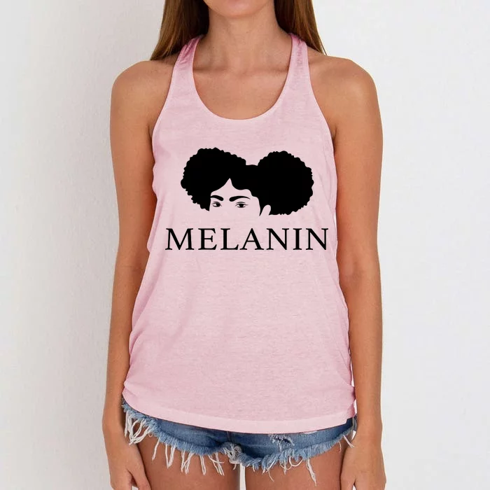 Melanin Afro Women's Knotted Racerback Tank