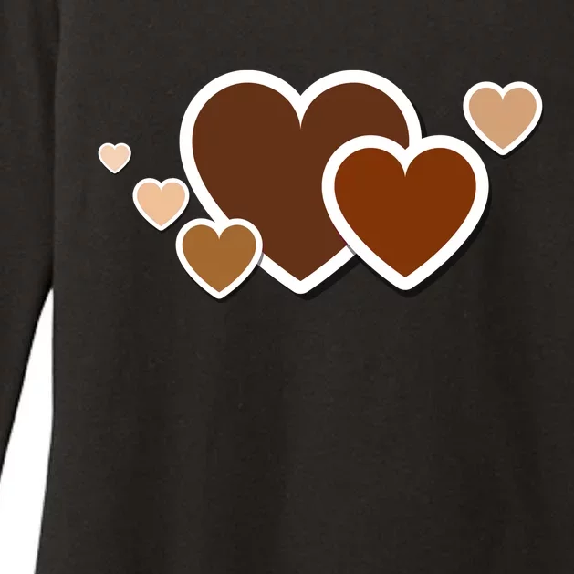 Melanin Diversity Hearts Womens CVC Long Sleeve Shirt