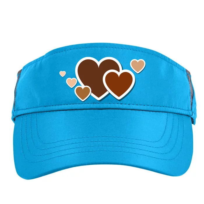 Melanin Diversity Hearts Adult Drive Performance Visor