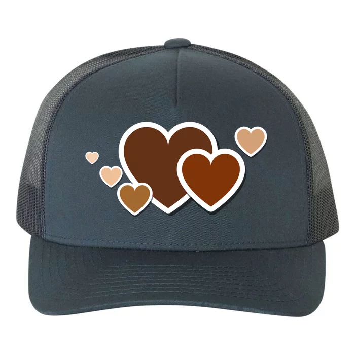 Melanin Diversity Hearts Yupoong Adult 5-Panel Trucker Hat