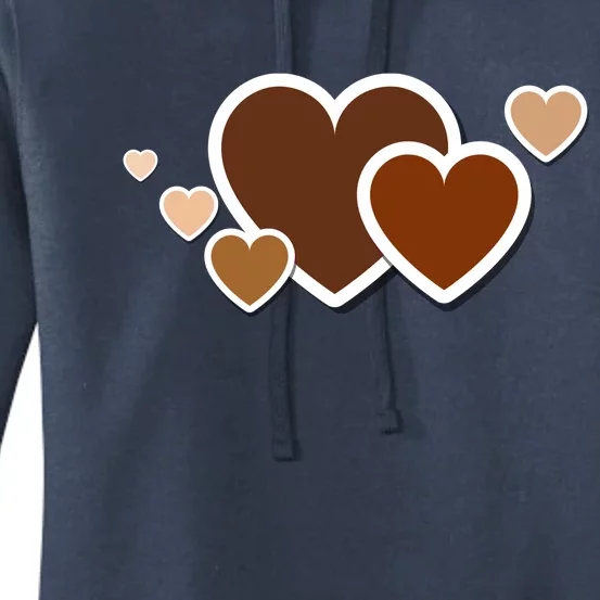 Melanin Diversity Hearts Women's Pullover Hoodie