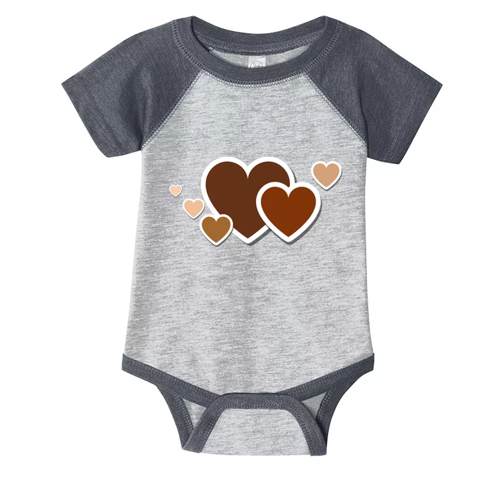 Melanin Diversity Hearts Infant Baby Jersey Bodysuit