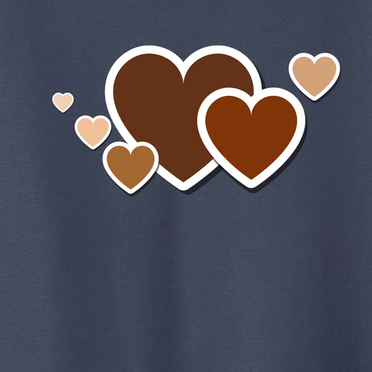 Melanin Diversity Hearts Toddler T-Shirt