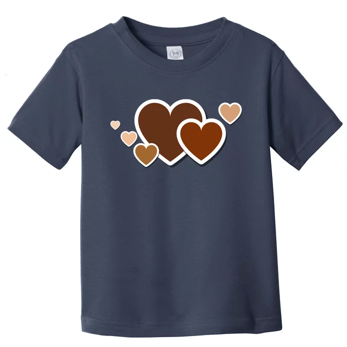 Melanin Diversity Hearts Toddler T-Shirt