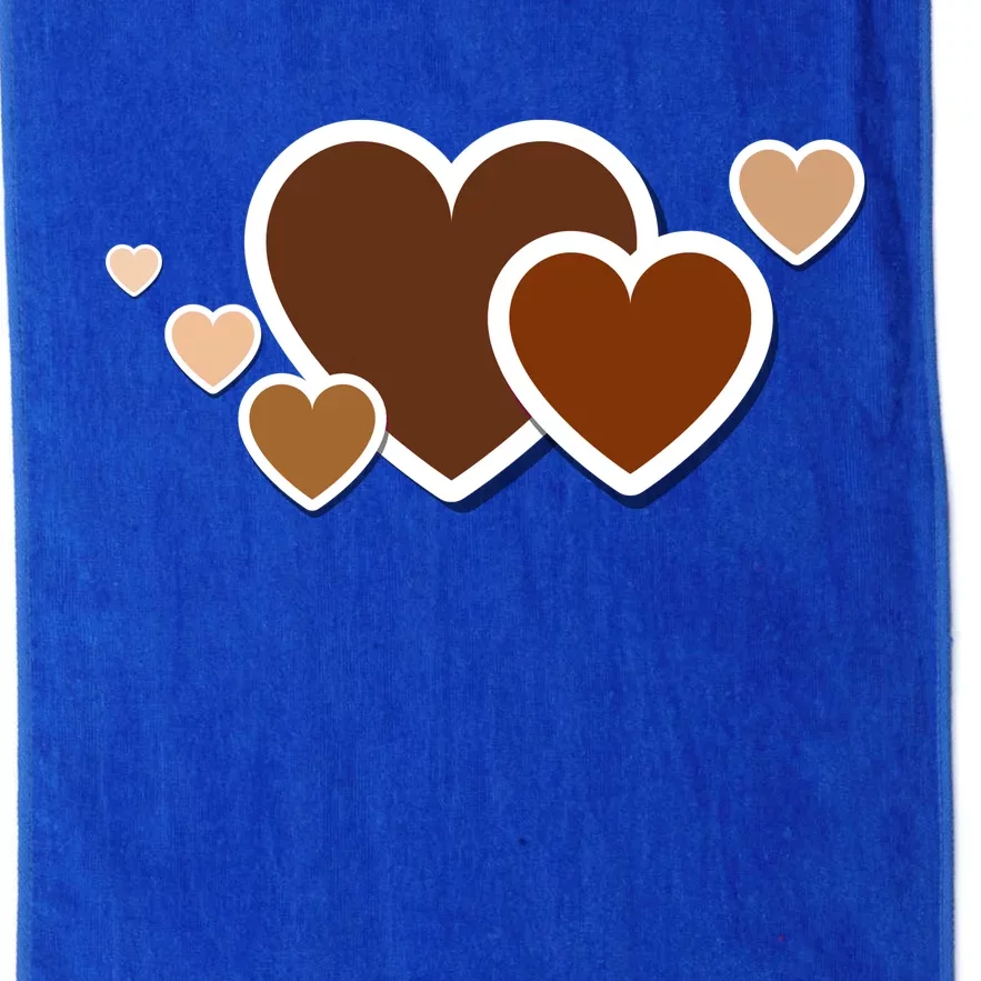 Melanin Diversity Hearts Platinum Collection Golf Towel