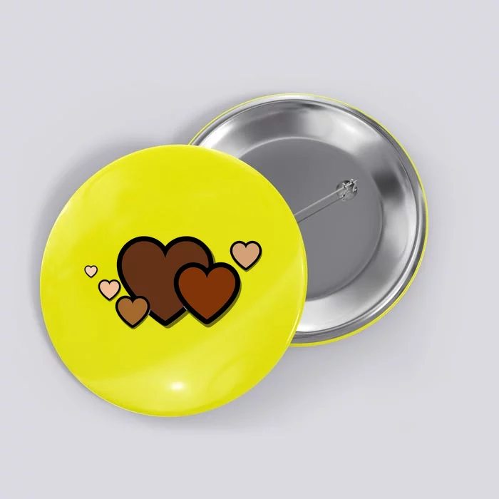 Melanin Diversity Hearts Button