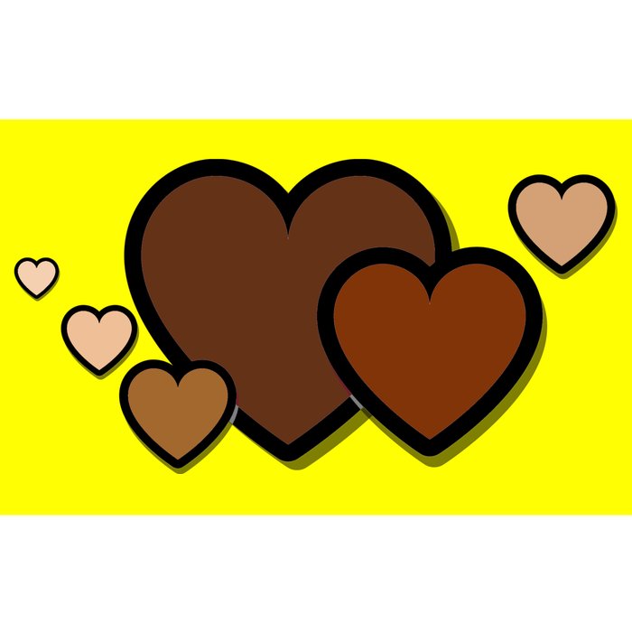 Melanin Diversity Hearts Bumper Sticker