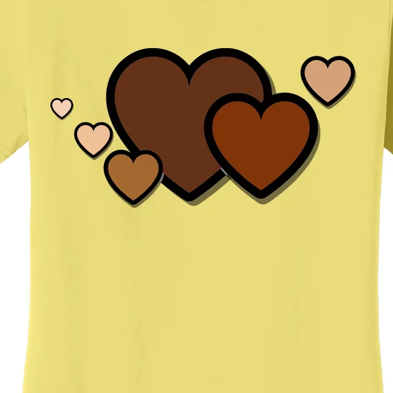 Melanin Diversity Hearts Women's T-Shirt