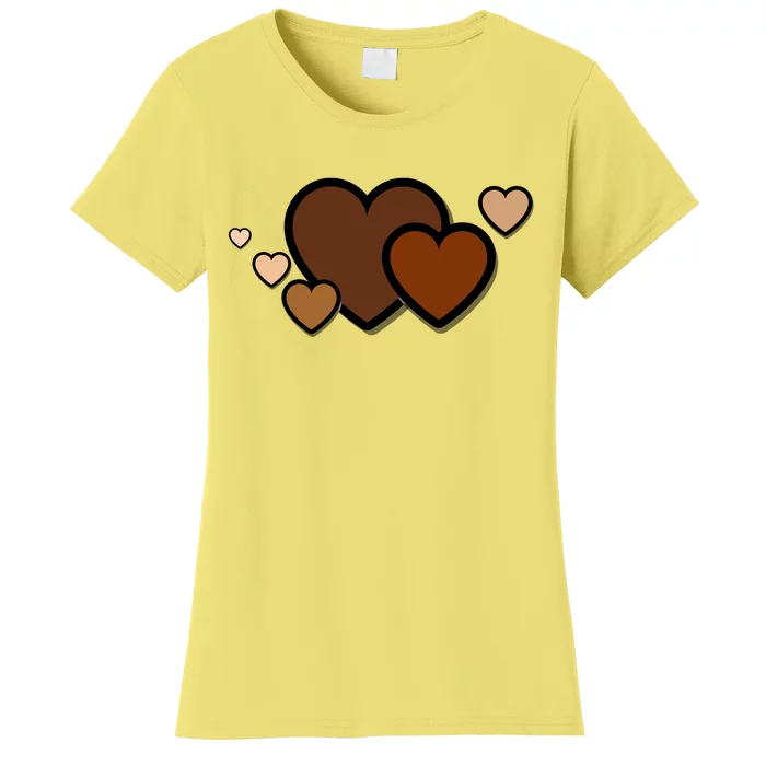 Melanin Diversity Hearts Women's T-Shirt