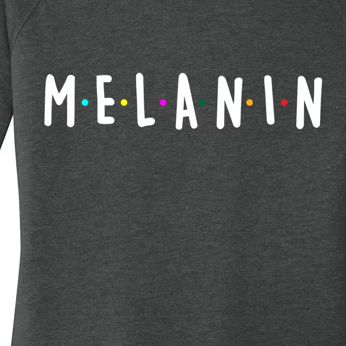 Melanin Logo Women's Perfect Tri Tunic Long Sleeve Shirt