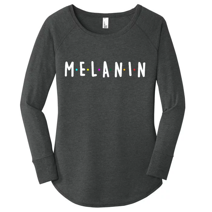 Melanin Logo Women's Perfect Tri Tunic Long Sleeve Shirt