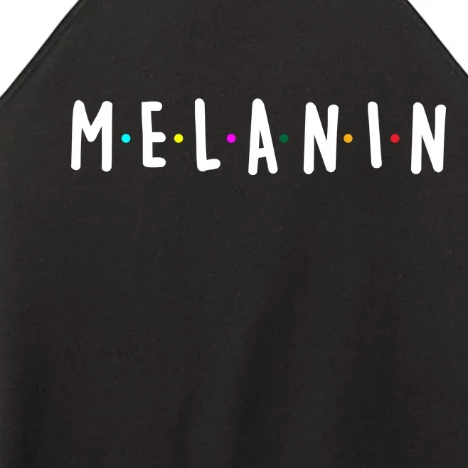 Melanin Logo Women’s Perfect Tri Rocker Tank